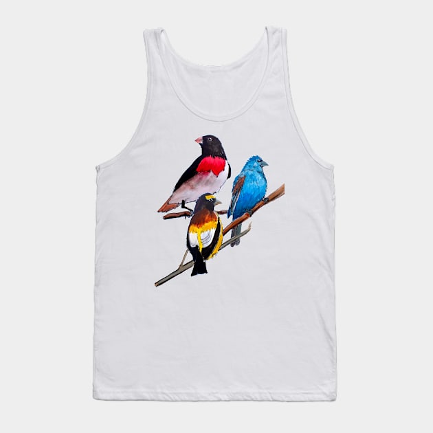 Colorful Grosbeaks Tank Top by julyperson